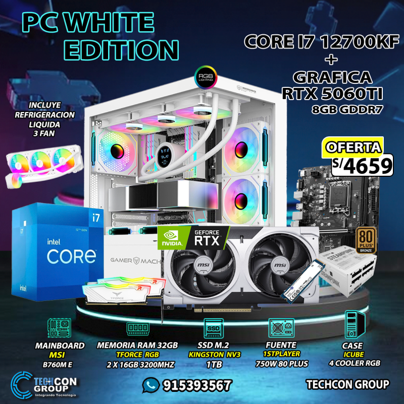 PC I7 12700KF + RTX5060 TI