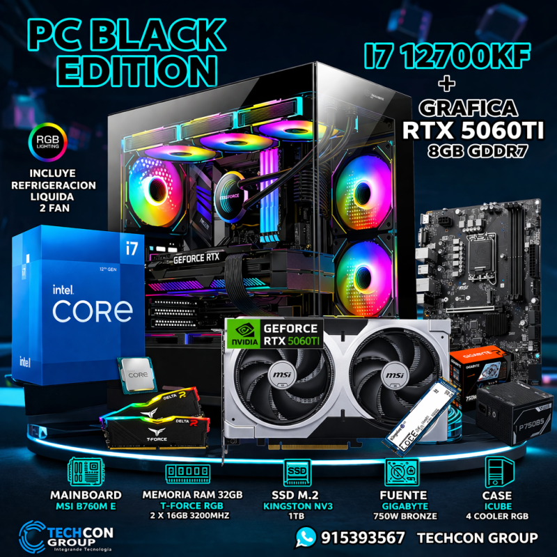 PC I7 12700KF + RTX5060 TI