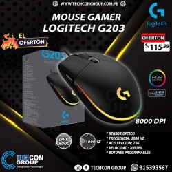 MOUSE LOGITECH G203 BLACK