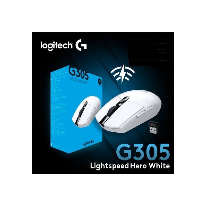 MOUSE LOGITECH G305 WHITE INALAMBRICO