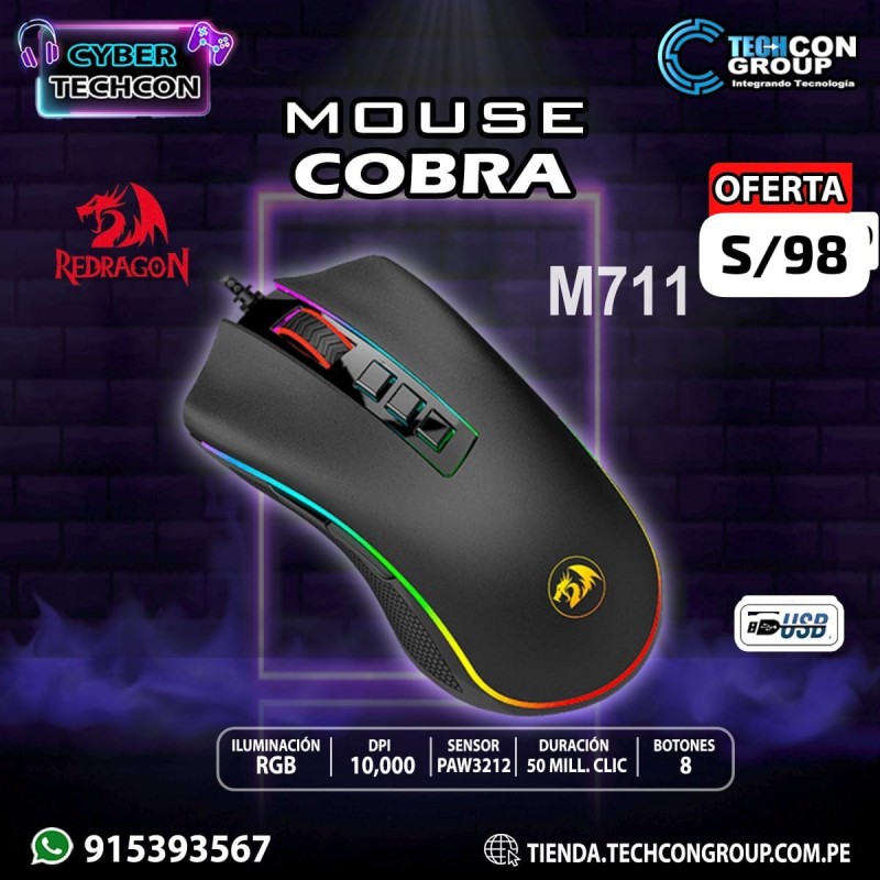 MOUSE REDRAGON COBRA M711, USB
